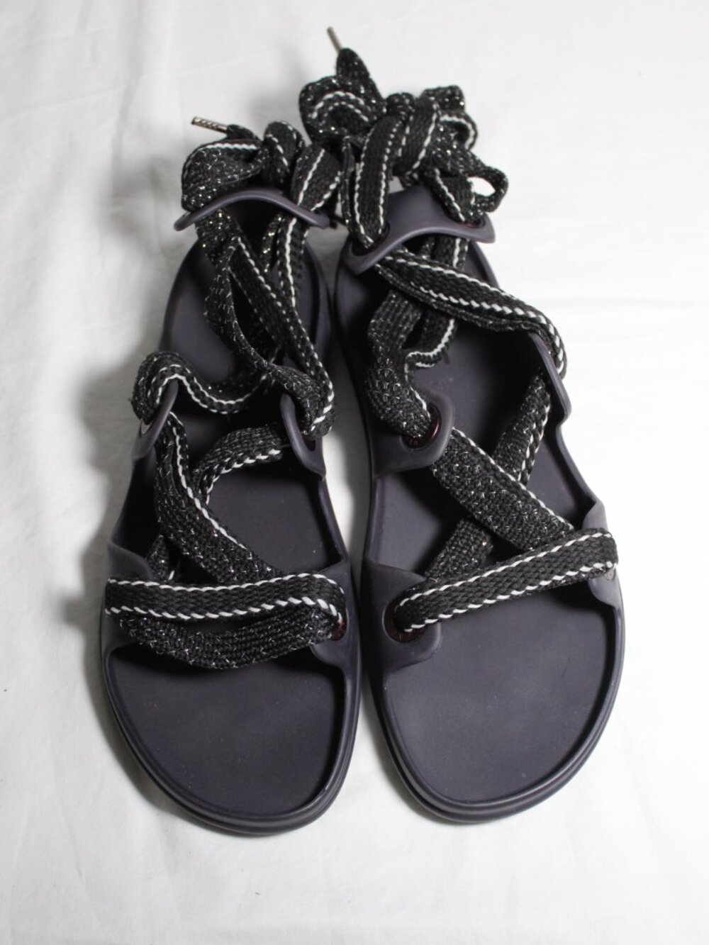 Acne Studios Milo Lace Up Rubber Sandals Gladiator Flats 39